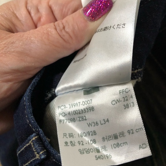 Levi's California Deep Indigo Jeans 36x34 - Picture 6 of 6